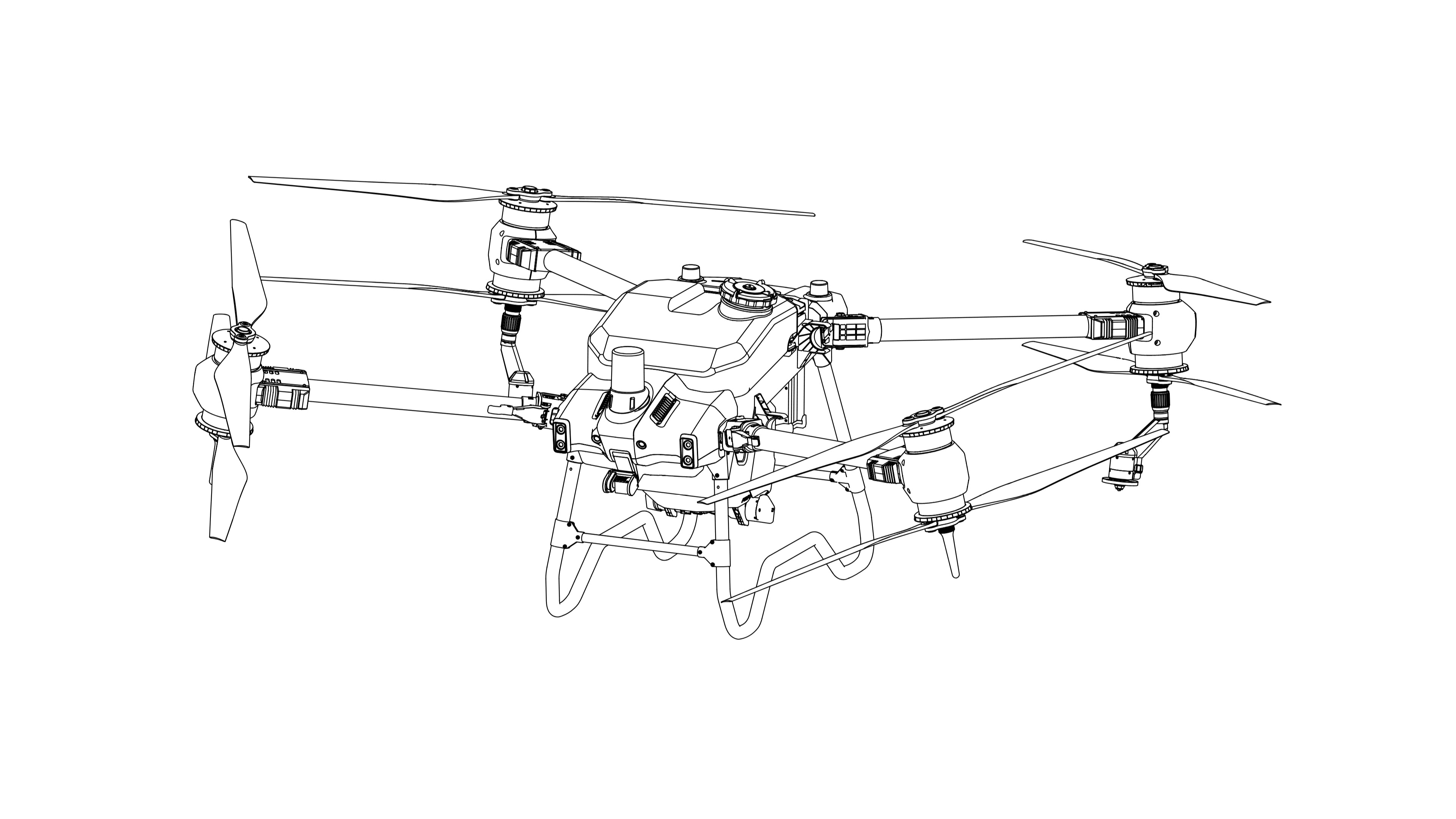 Vista explodida do Agras T40